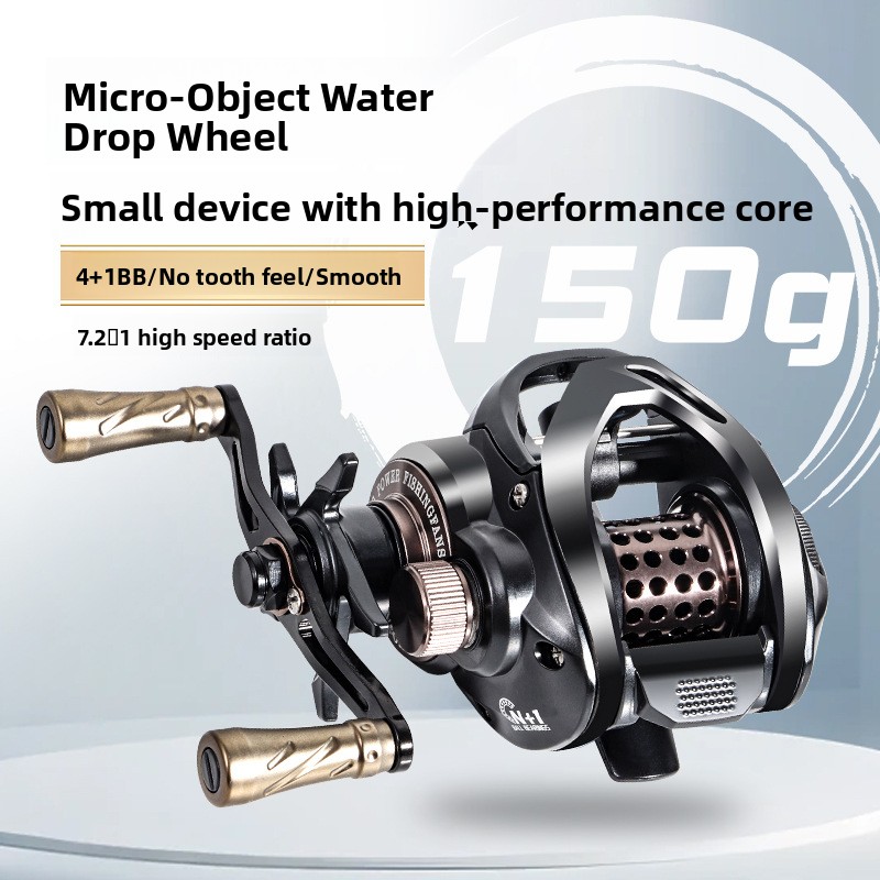 Ice Fishing Line - Su damlası şeklinde metal makaralı misina