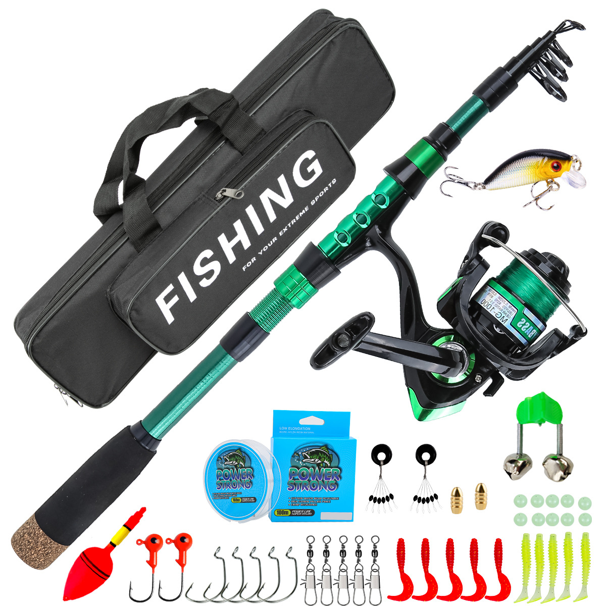 1.8 Metre Yeşil Karbon Fiber T - Fishing Line Box incelemesi ve fiyatı